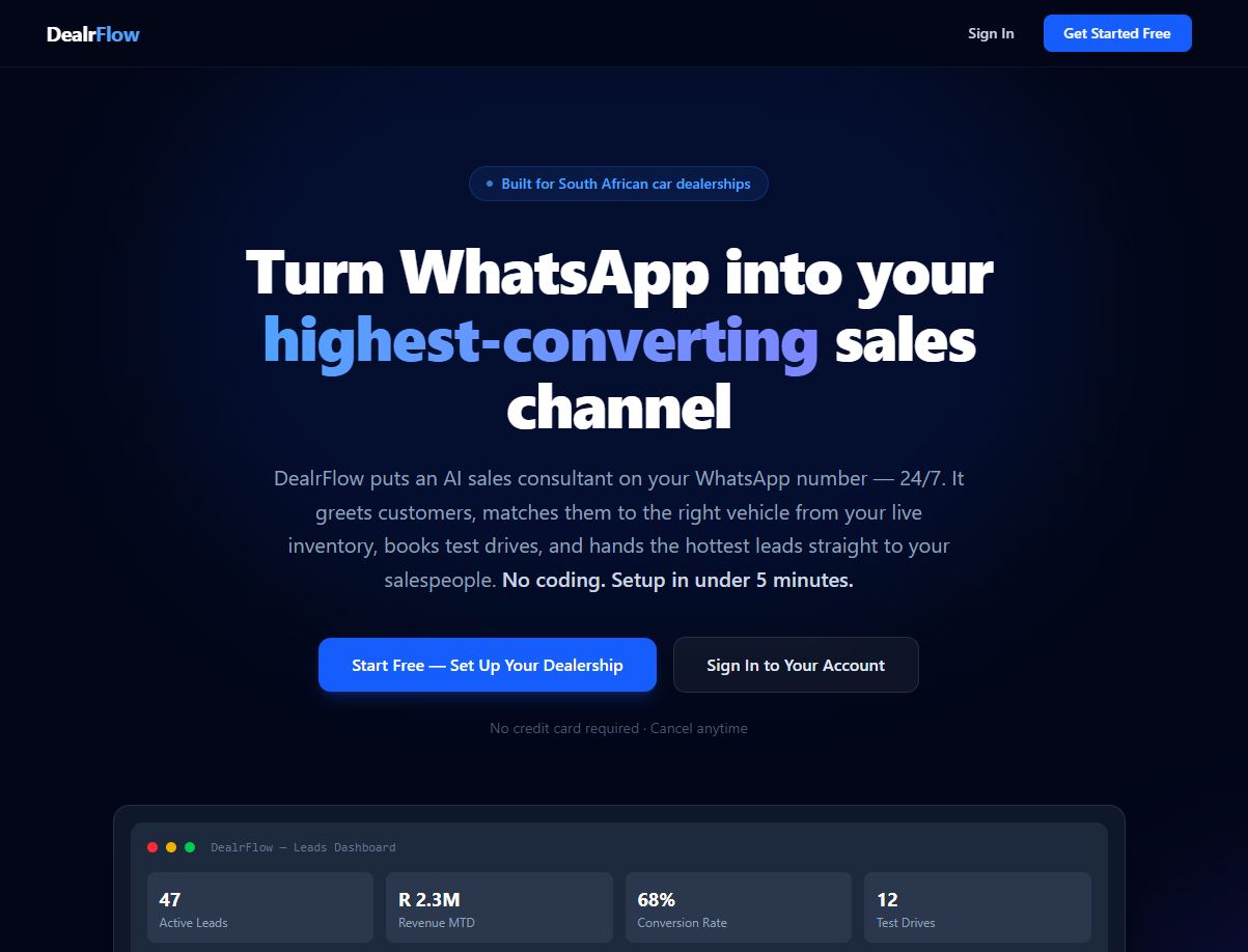 Convert whatsapp leads now - Dealrflow