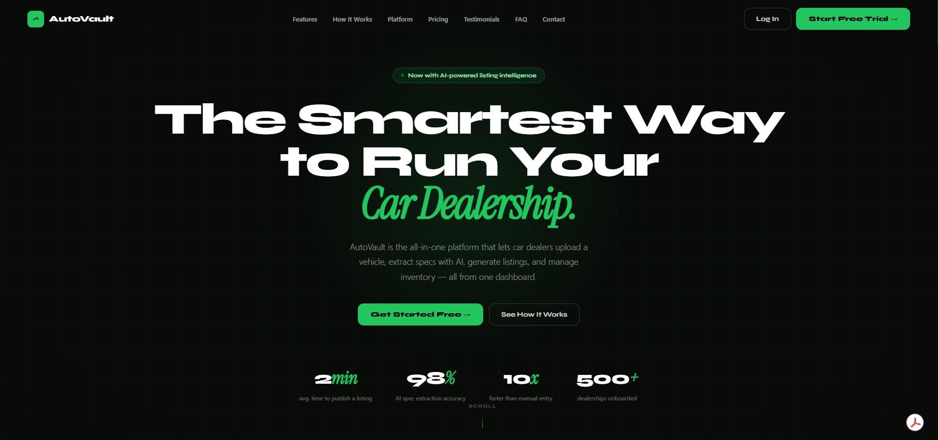 Autovault - Store your car inventory and supplier in one place